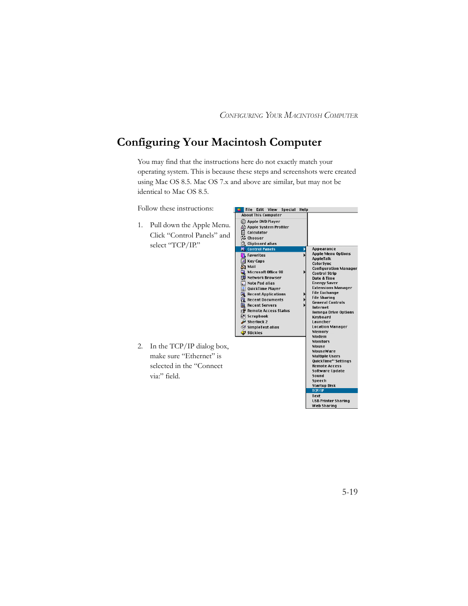 Configuring your macintosh computer | SMC Networks Barricade SMC7404BRA EU User Manual | Page 102 / 130