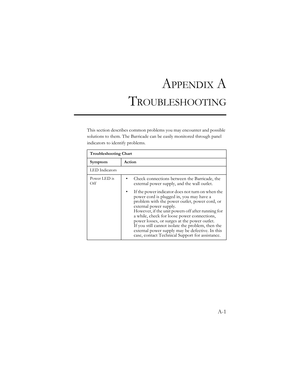 Appendix a troubleshooting, Ppendix, Roubleshooting | SMC Networks Barricade SMC7404BRA EU User Manual | Page 116 / 130