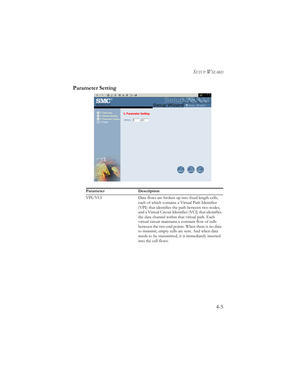 Parameter setting | SMC Networks Barricade SMC7404BRA EU User Manual | Page 30 / 130