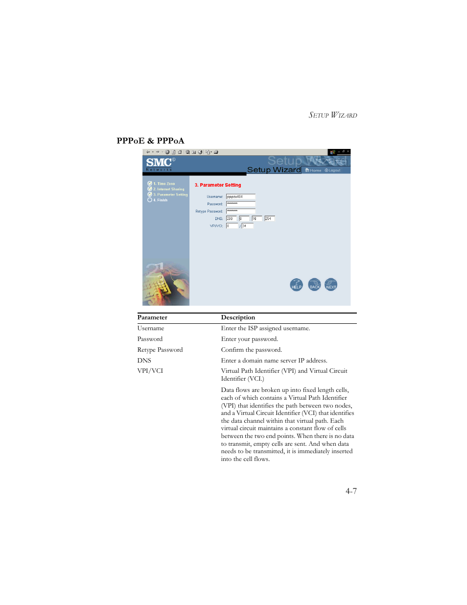 Pppoe & pppoa, 7 pppoe & pppoa | SMC Networks Barricade SMC7404BRA EU User Manual | Page 32 / 130