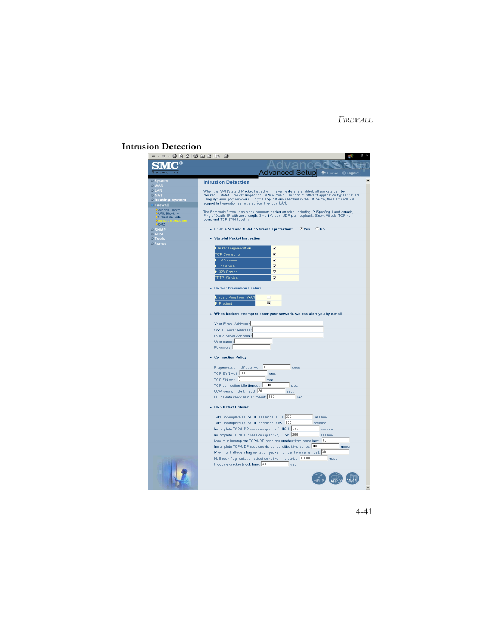 Intrusion detection | SMC Networks Barricade SMC7404BRA EU User Manual | Page 66 / 130