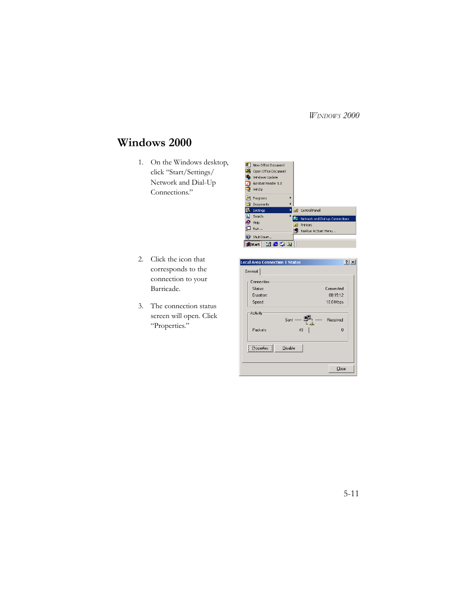 Windows 2000 | SMC Networks Barricade SMC7404BRA EU User Manual | Page 94 / 130