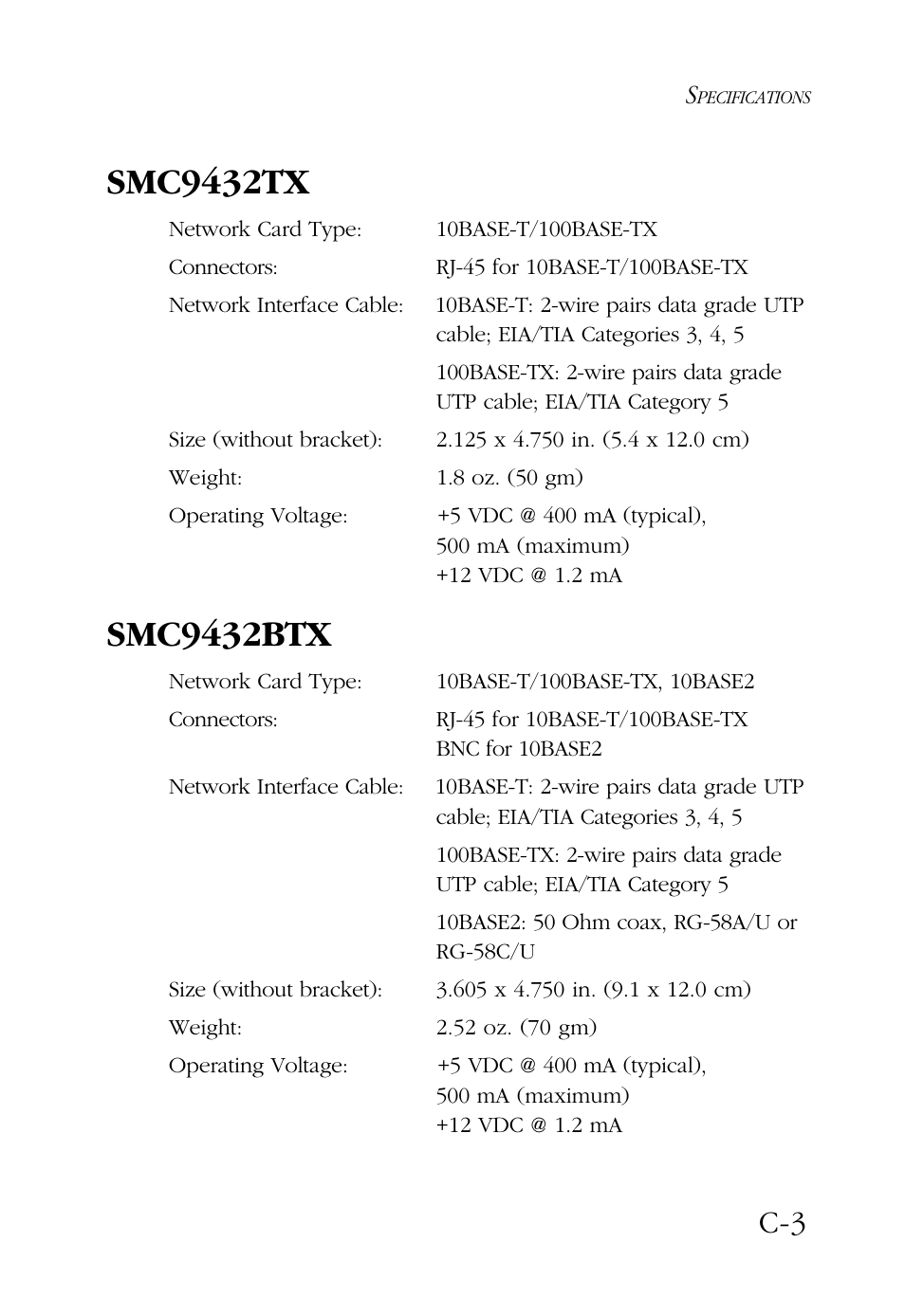 Smc9432tx, Smc9432btx | SMC Networks SMC9432BTX User Manual | Page 63 / 76