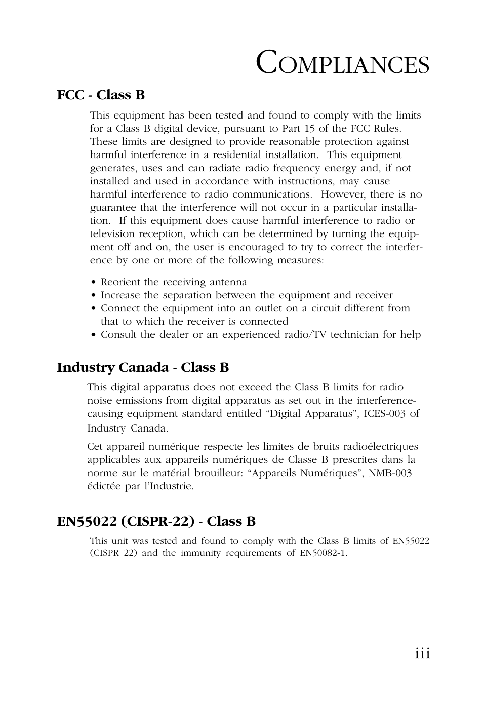 Compliances, Ompliances | SMC Networks SMC9432BTX User Manual | Page 9 / 76