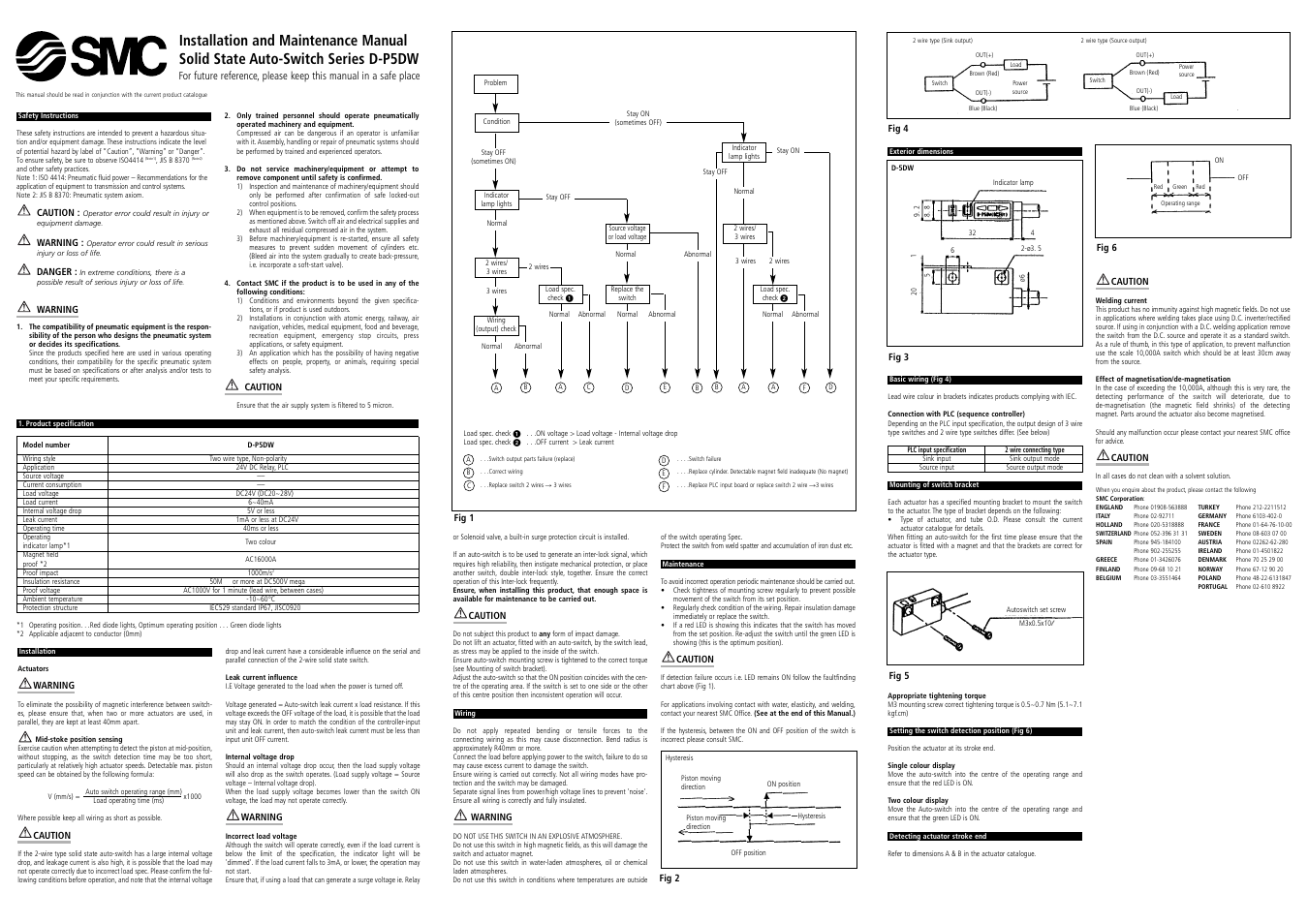 SMC Networks D-P5DW User Manual | 1 page