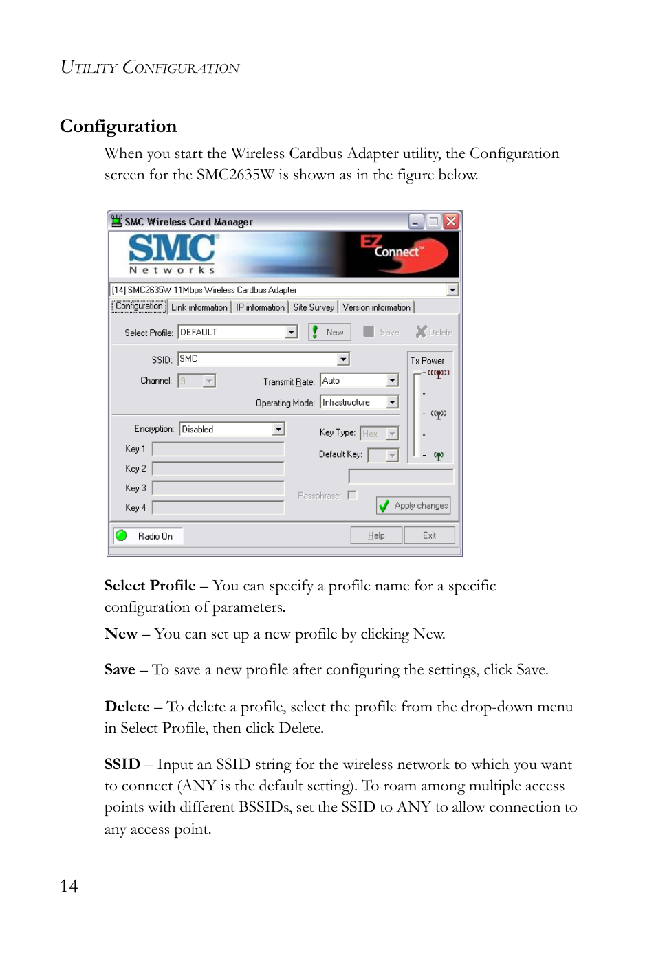 Configuration, 14 configuration | SMC Networks SMC2635W User Manual | Page 24 / 42