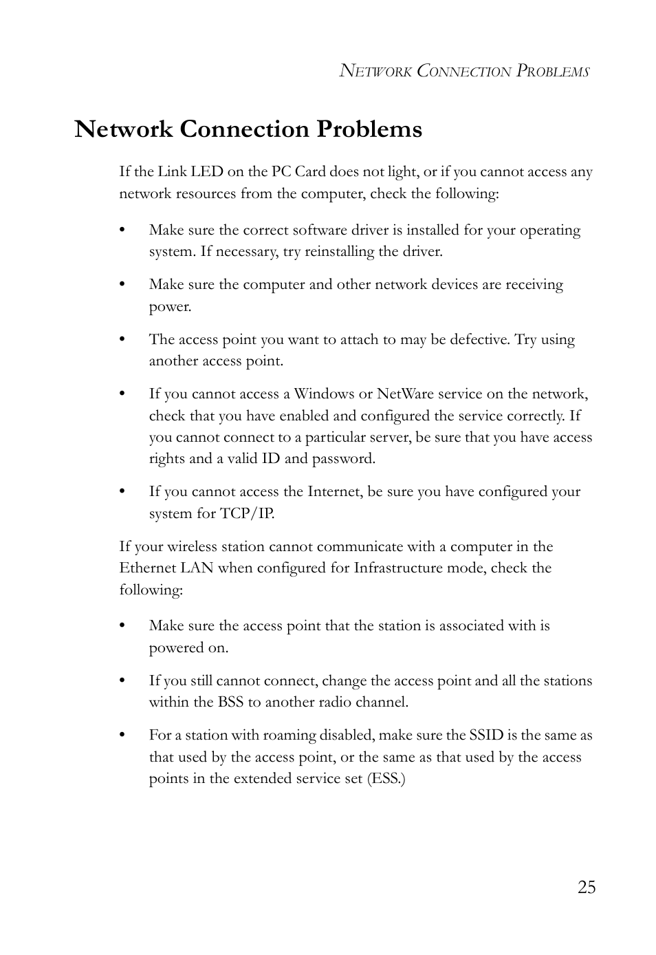 Network connection problems | SMC Networks SMC2635W User Manual | Page 35 / 42