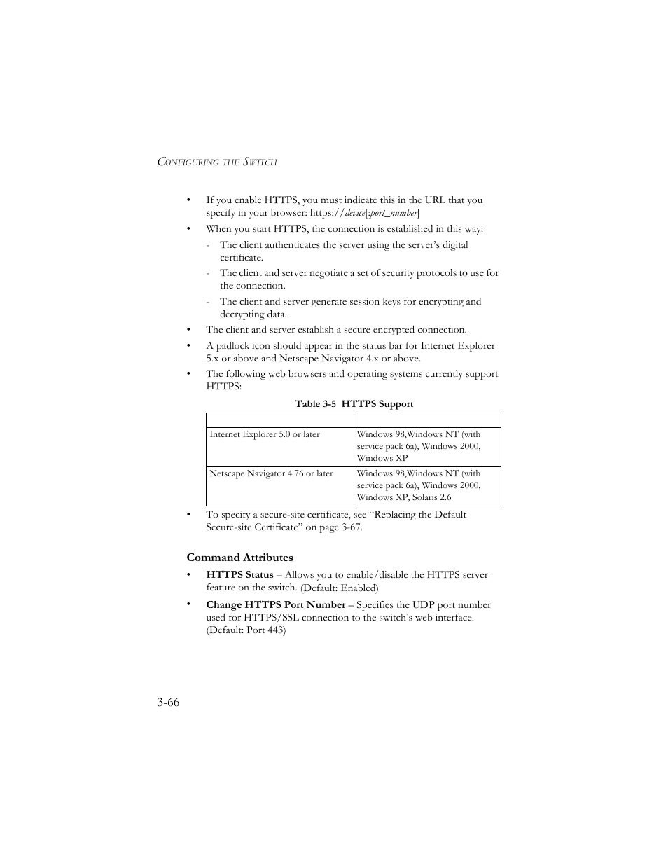 Table 3-5 https support -66 | SMC Networks SMC TigerStack III SMC6824MPE User Manual | Page 116 / 570