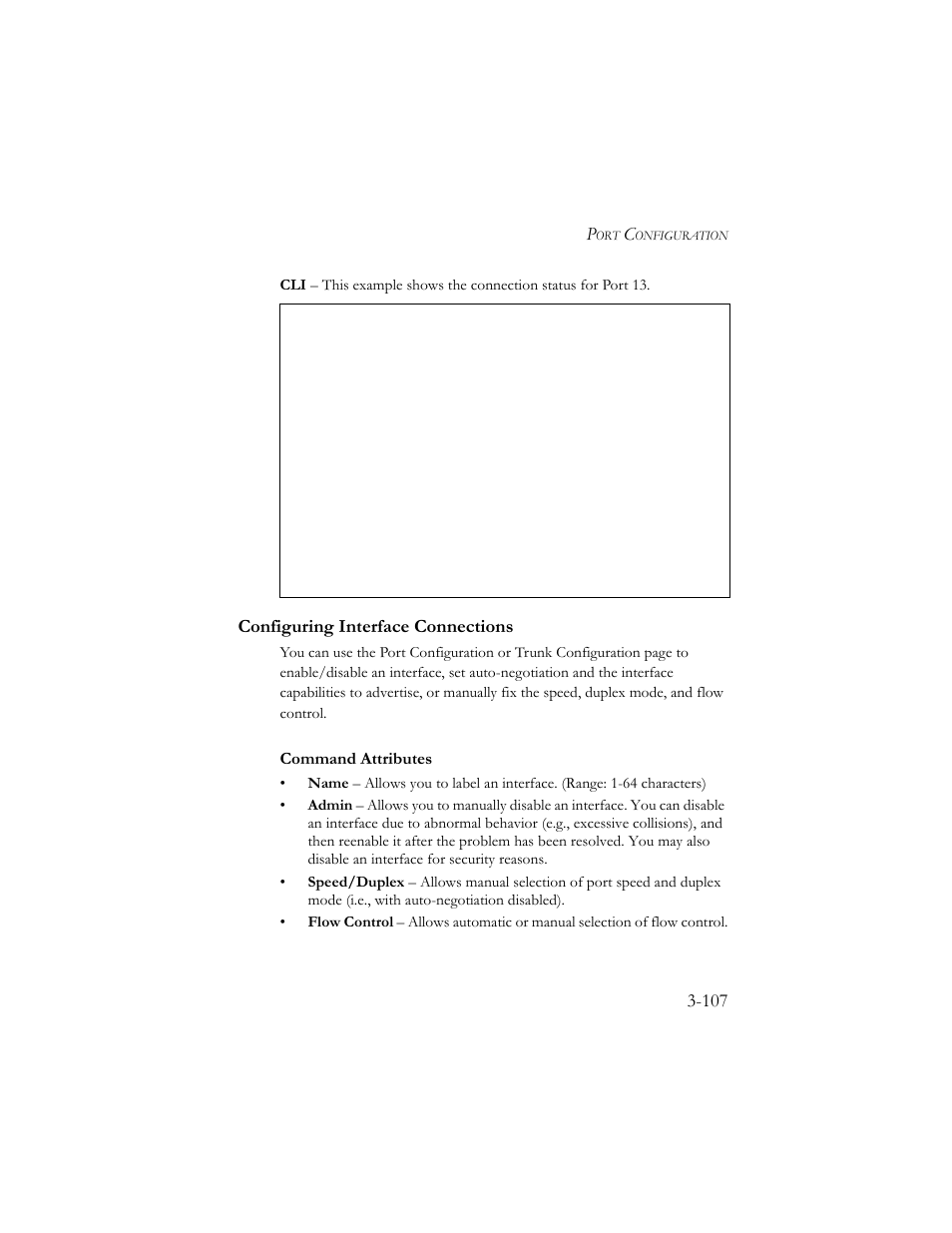 Configuring interface connections, Configuring interface connections -107 | SMC Networks SMC TigerStack III SMC6824MPE User Manual | Page 157 / 570