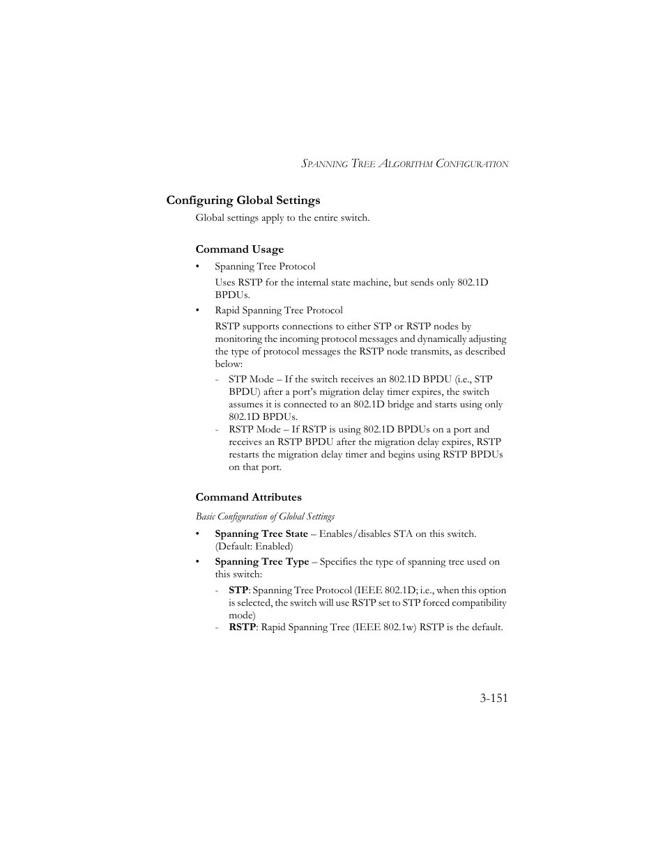 Configuring global settings, Configuring global settings -151 | SMC Networks SMC TigerStack III SMC6824MPE User Manual | Page 201 / 570