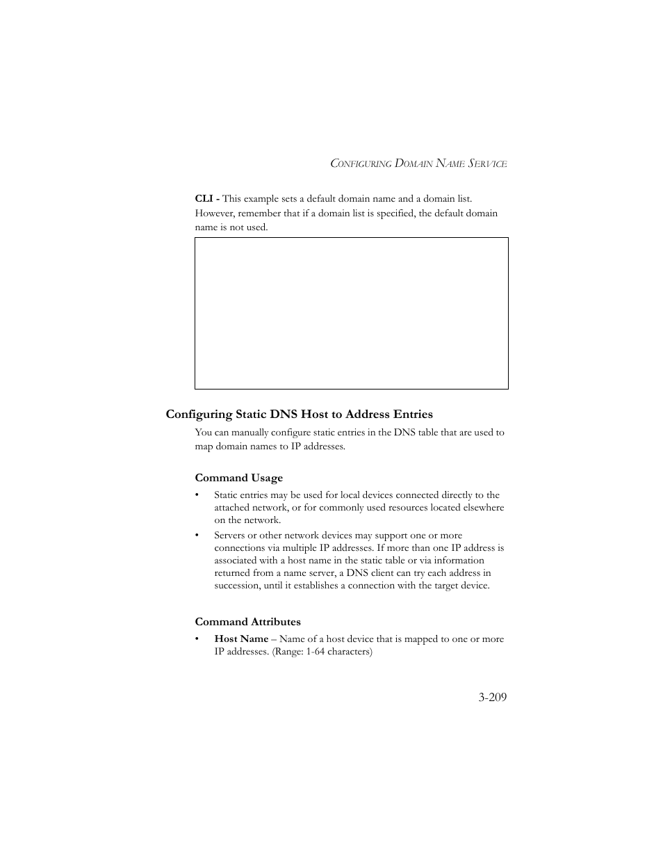 Configuring static dns host to address entries | SMC Networks SMC TigerStack III SMC6824MPE User Manual | Page 259 / 570