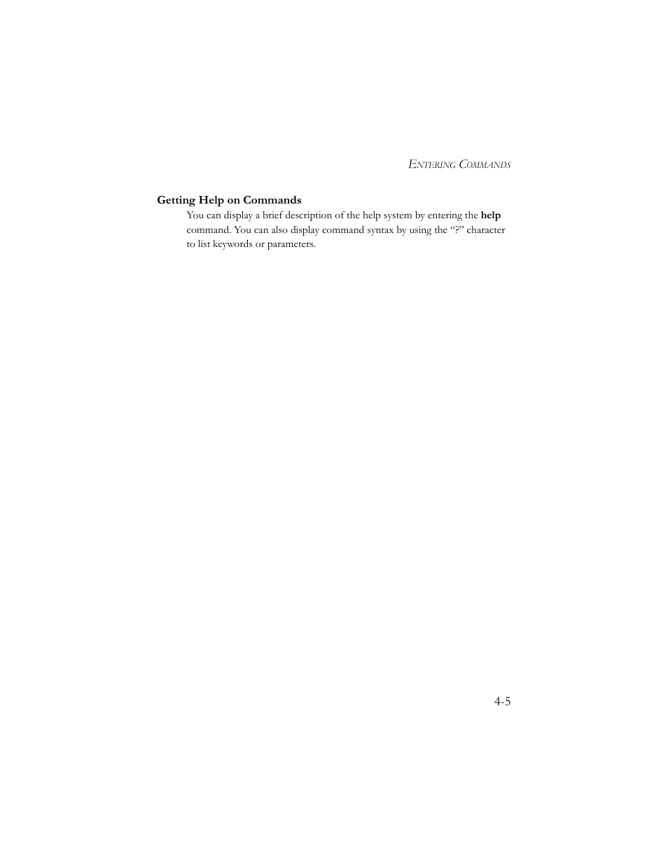 Getting help on commands, Getting help on commands -5 | SMC Networks SMC TigerStack III SMC6824MPE User Manual | Page 267 / 570