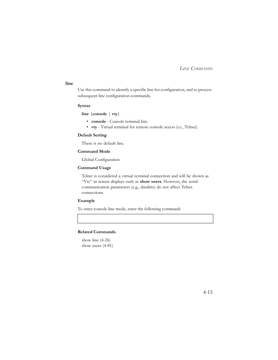 Line, Line -15 | SMC Networks SMC TigerStack III SMC6824MPE User Manual | Page 277 / 570