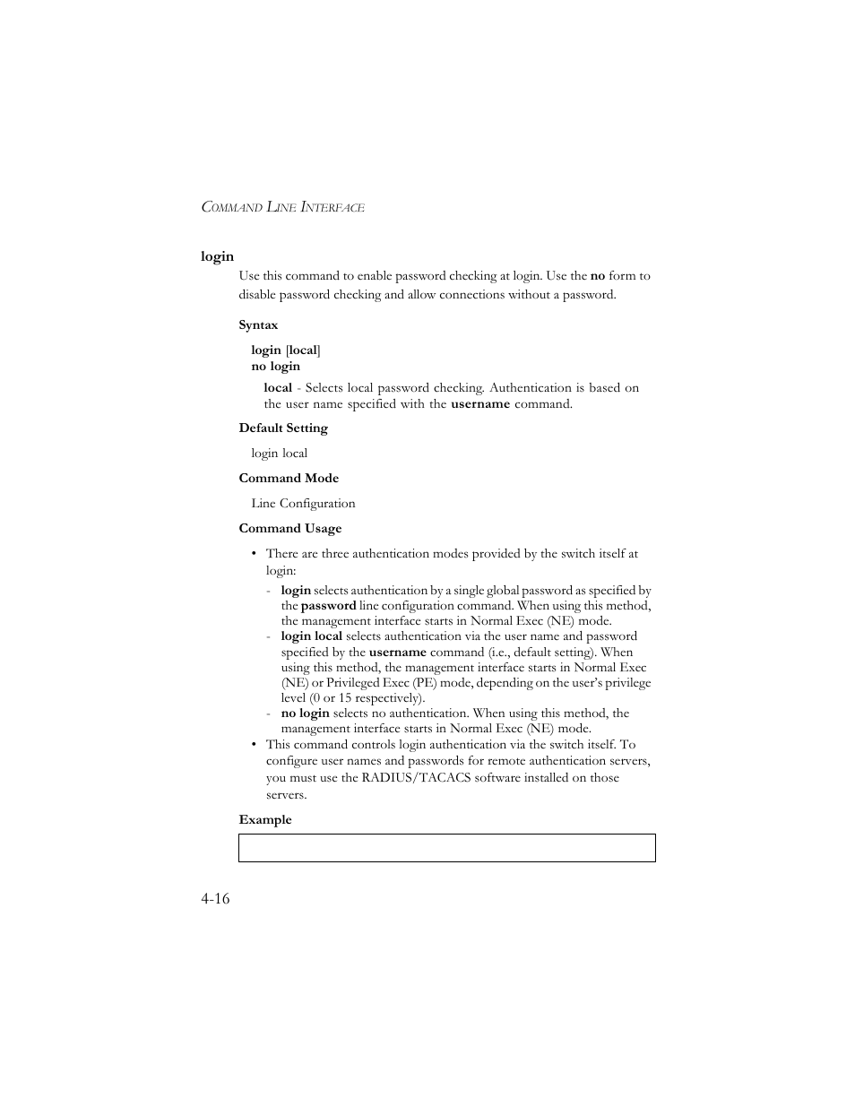 Login, Login -16 | SMC Networks SMC TigerStack III SMC6824MPE User Manual | Page 278 / 570