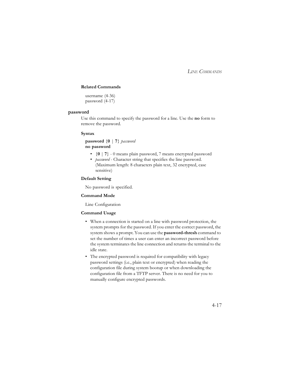 Password, Password -17 | SMC Networks SMC TigerStack III SMC6824MPE User Manual | Page 279 / 570