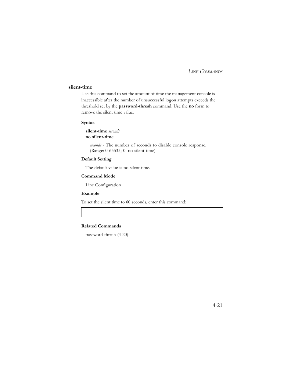 Silent-time, Silent-time -21 | SMC Networks SMC TigerStack III SMC6824MPE User Manual | Page 283 / 570