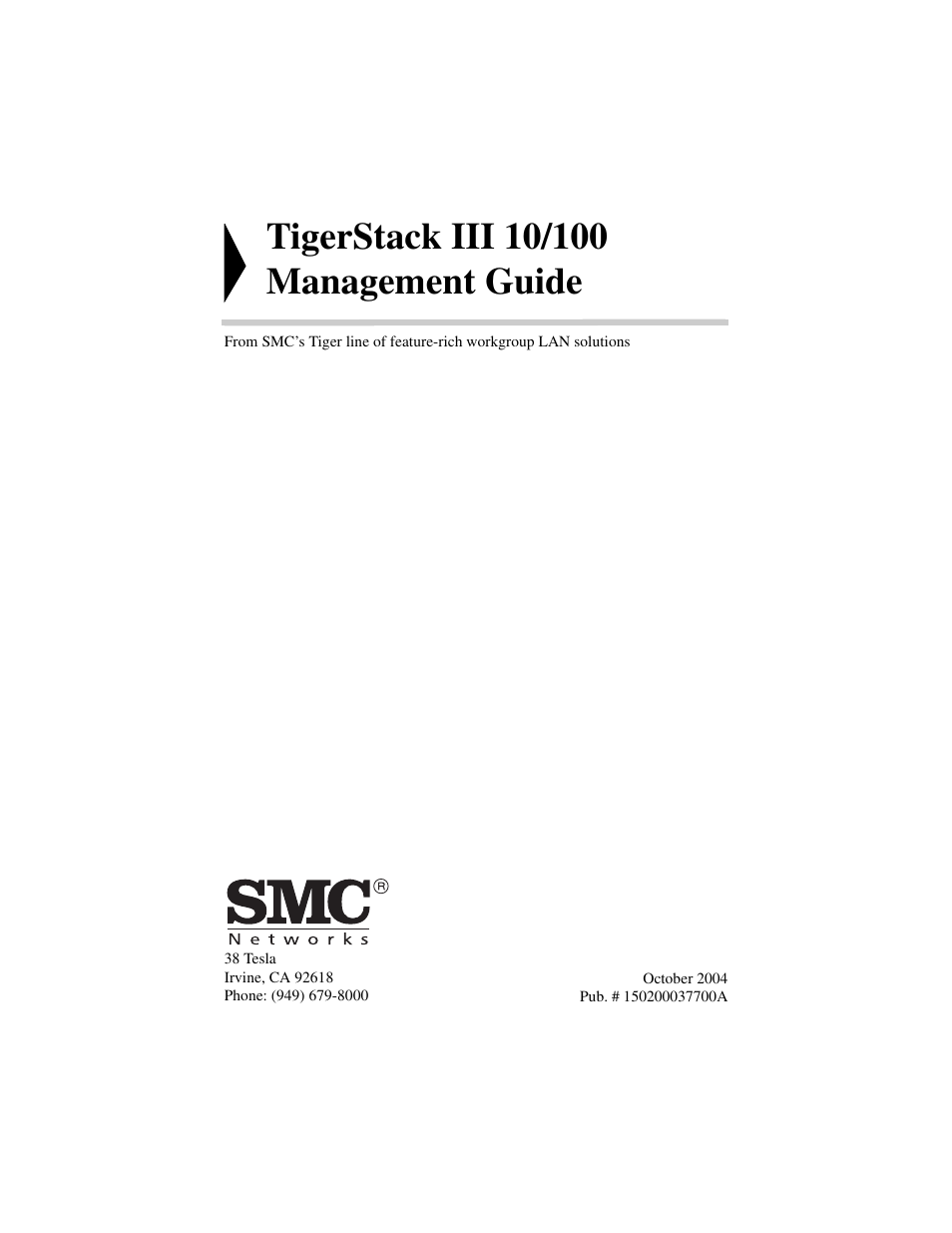 SMC Networks SMC TigerStack III SMC6824MPE User Manual | Page 3 / 570