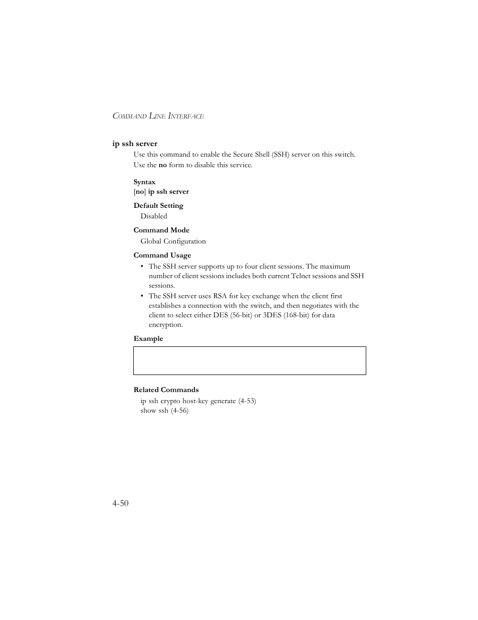 Ip ssh server, Ip ssh server -50 | SMC Networks SMC TigerStack III SMC6824MPE User Manual | Page 312 / 570