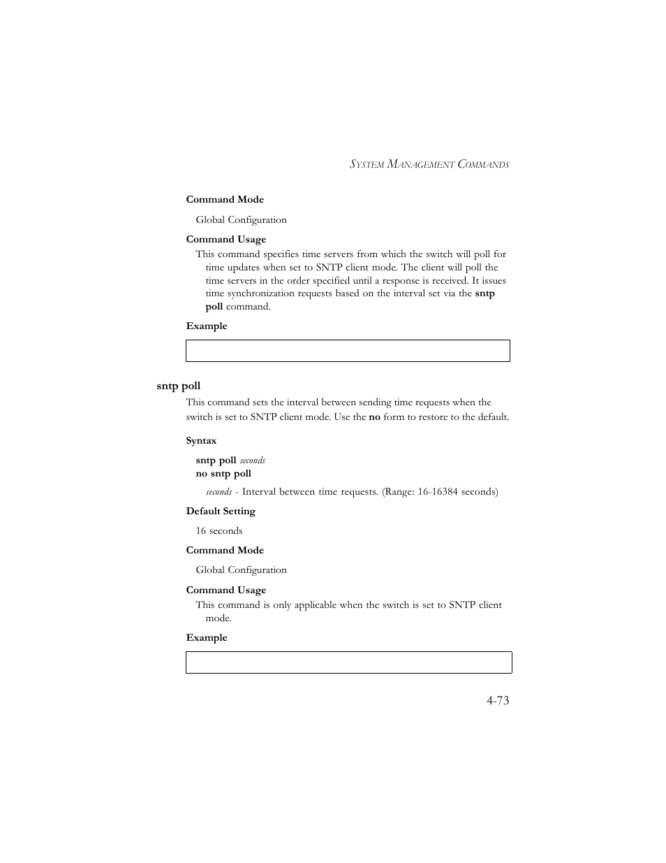Sntp poll, Sntp poll -73 | SMC Networks SMC TigerStack III SMC6824MPE User Manual | Page 335 / 570