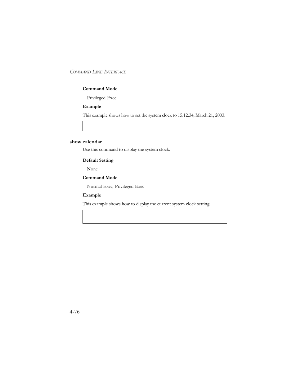 Show calendar, Show calendar -76 | SMC Networks SMC TigerStack III SMC6824MPE User Manual | Page 338 / 570