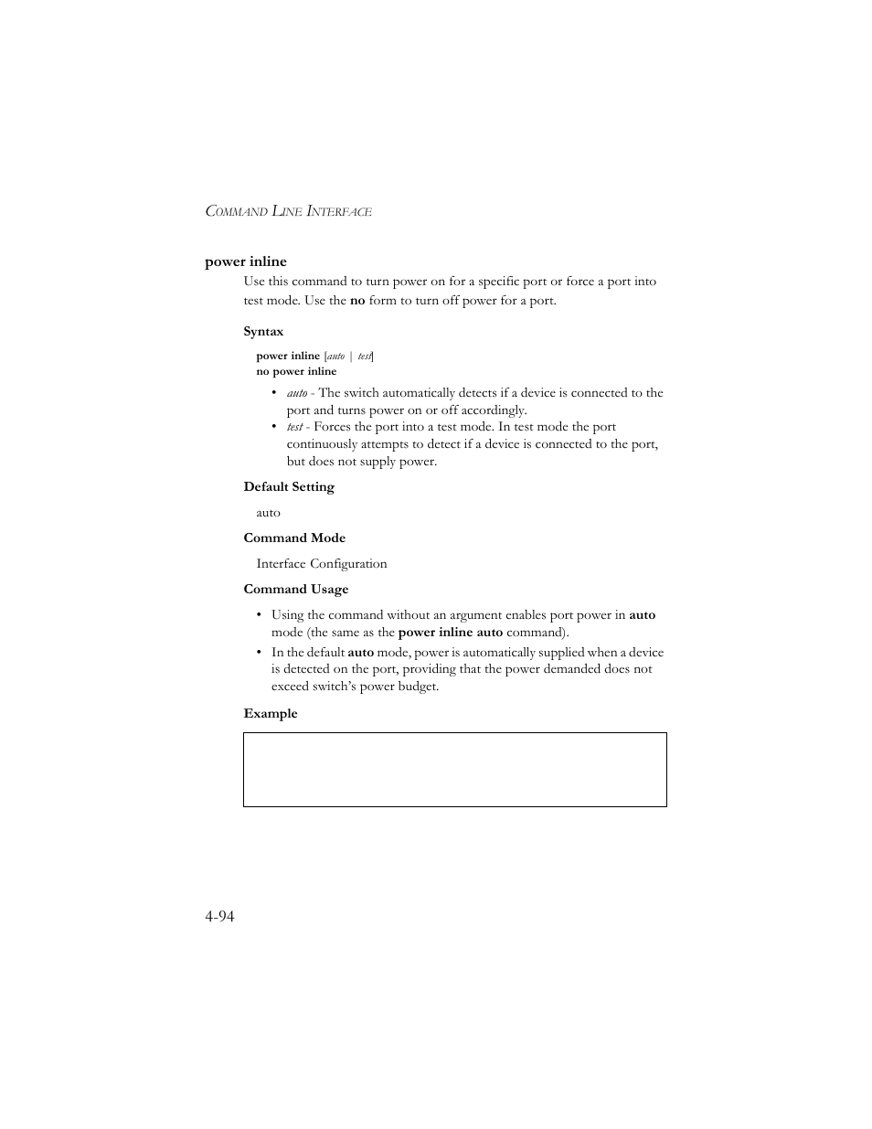 Power inline, Power inline -94 | SMC Networks SMC TigerStack III SMC6824MPE User Manual | Page 356 / 570