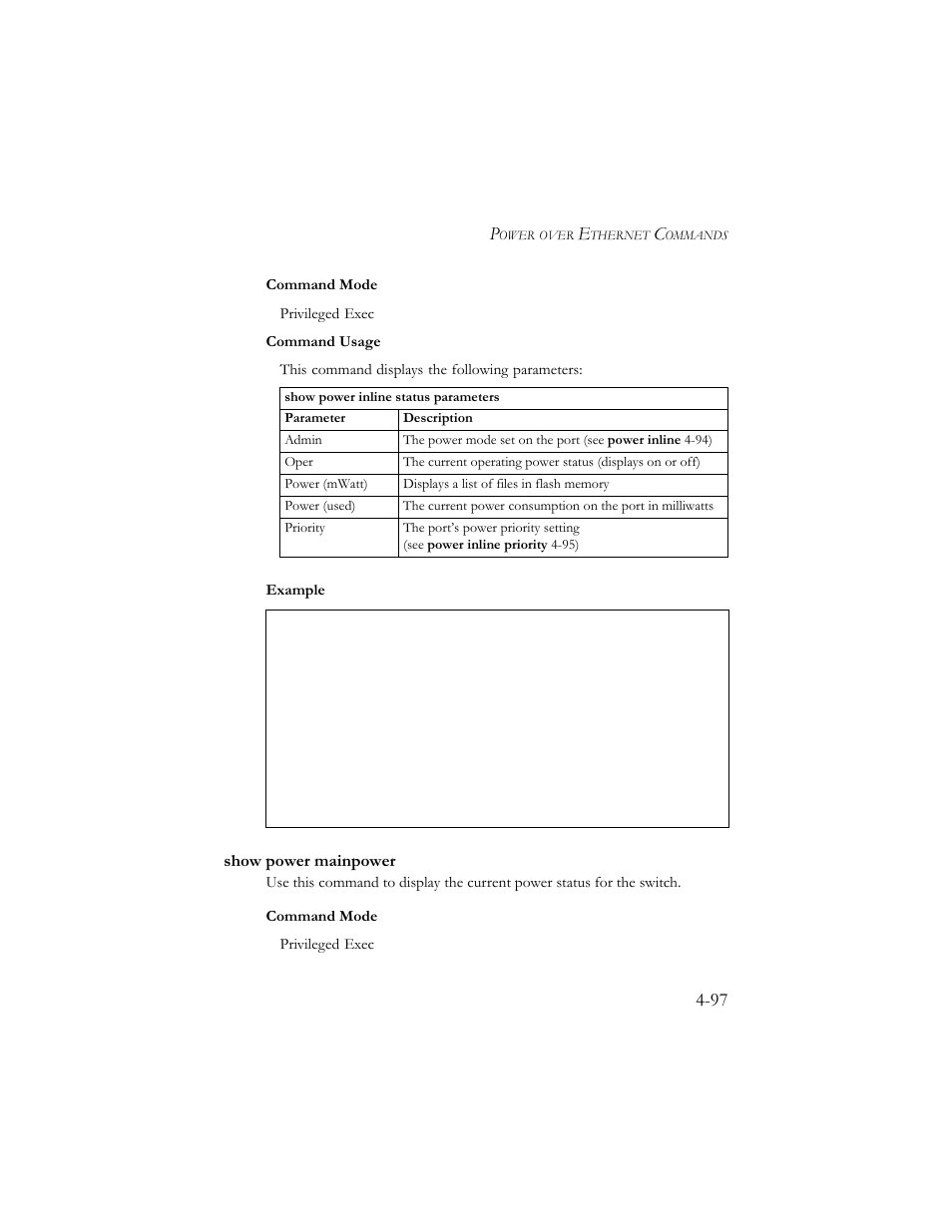 Show power mainpower, Show power mainpower -97 | SMC Networks SMC TigerStack III SMC6824MPE User Manual | Page 359 / 570