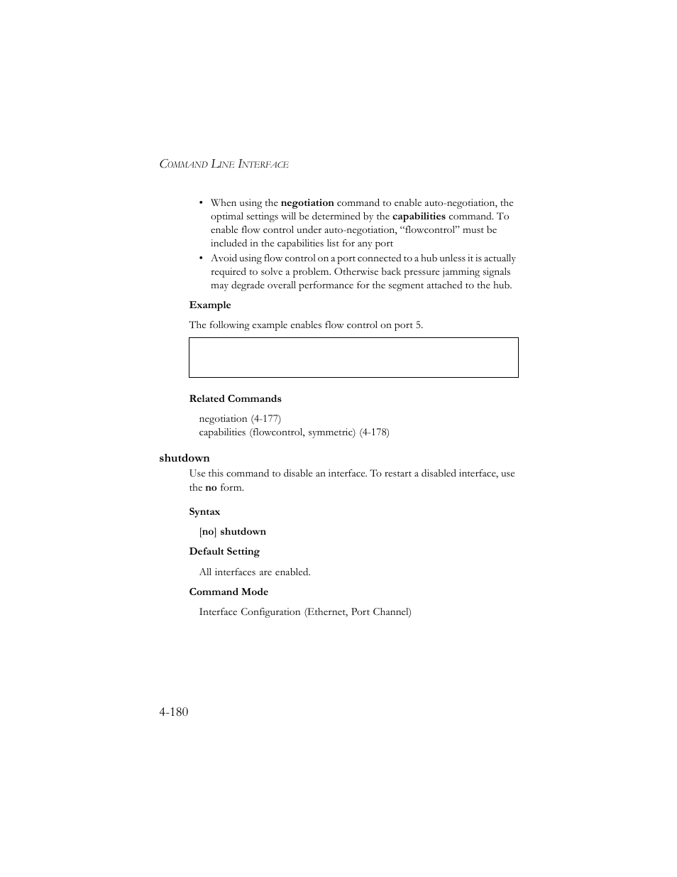 Shutdown, Shutdown -180, Shutdown (4-180) | SMC Networks SMC TigerStack III SMC6824MPE User Manual | Page 442 / 570