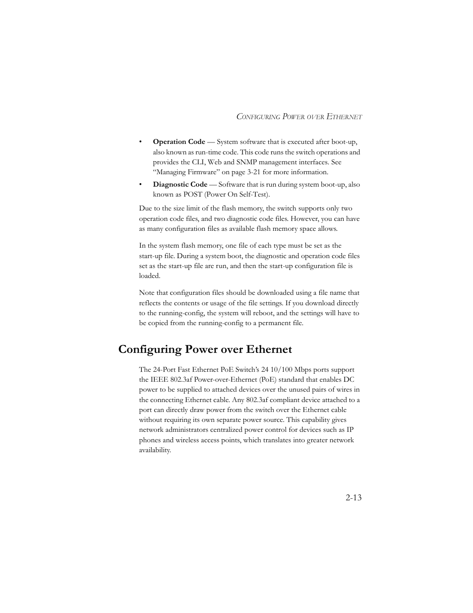 Configuring power over ethernet, Configuring power over ethernet -13 | SMC Networks SMC TigerStack III SMC6824MPE User Manual | Page 49 / 570