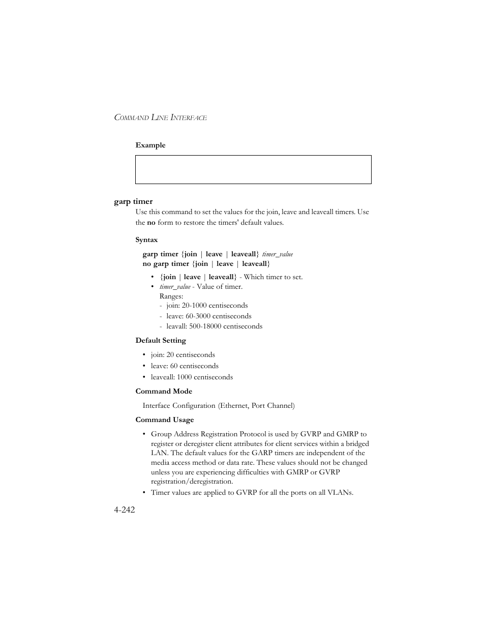 Garp timer, Garp timer -242 | SMC Networks SMC TigerStack III SMC6824MPE User Manual | Page 504 / 570