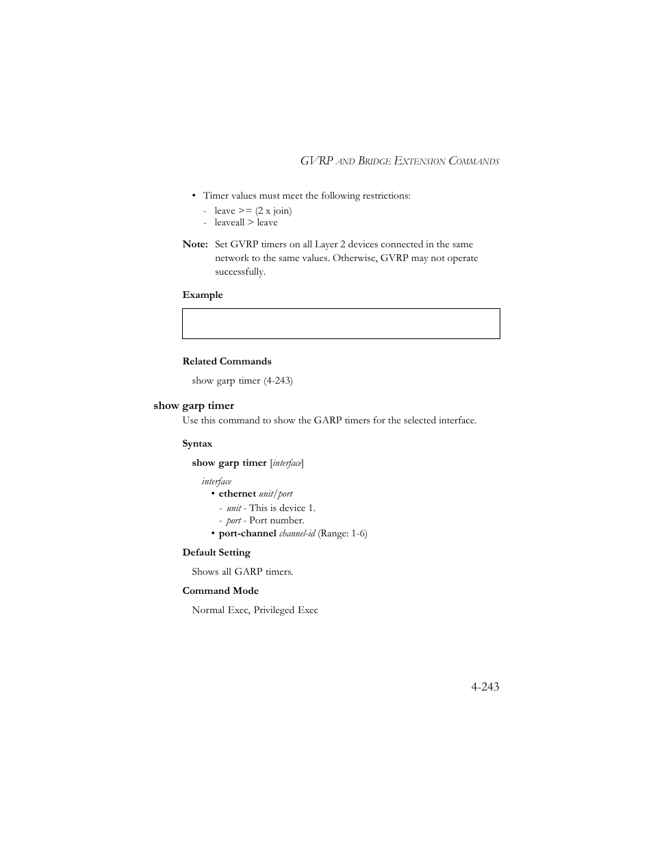 Show garp timer, Show garp timer -243 | SMC Networks SMC TigerStack III SMC6824MPE User Manual | Page 505 / 570