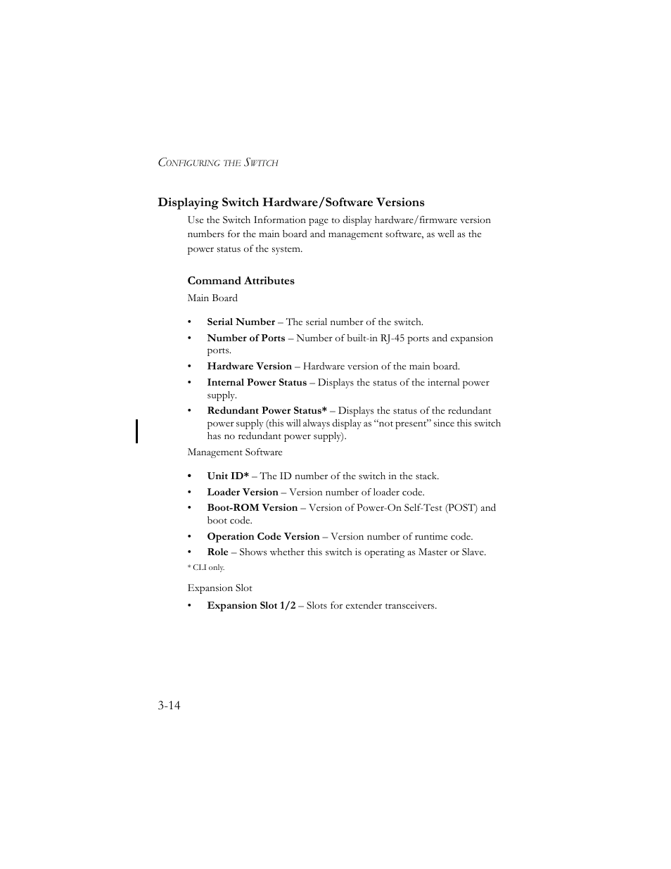 Displaying switch hardware/software versions, Displaying switch hardware/software versions -14 | SMC Networks SMC TigerStack III SMC6824MPE User Manual | Page 64 / 570