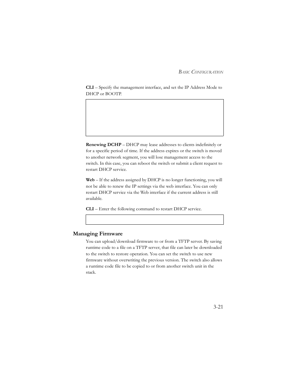 Managing firmware, Managing firmware -21 | SMC Networks SMC TigerStack III SMC6824MPE User Manual | Page 71 / 570