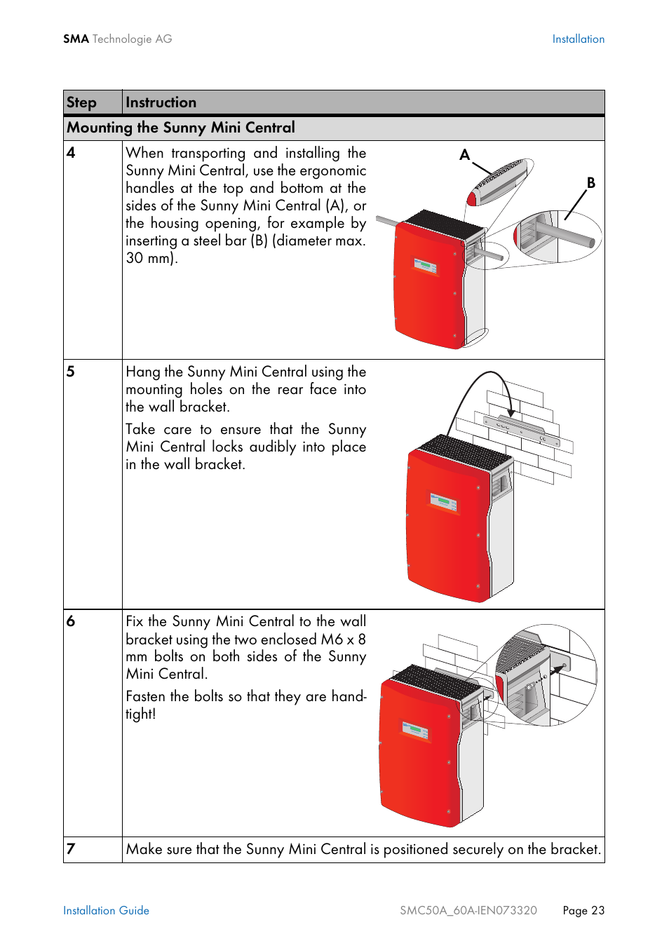 SMC Networks Sunny Mini Central SMC 5000A User Manual | Page 23 / 96