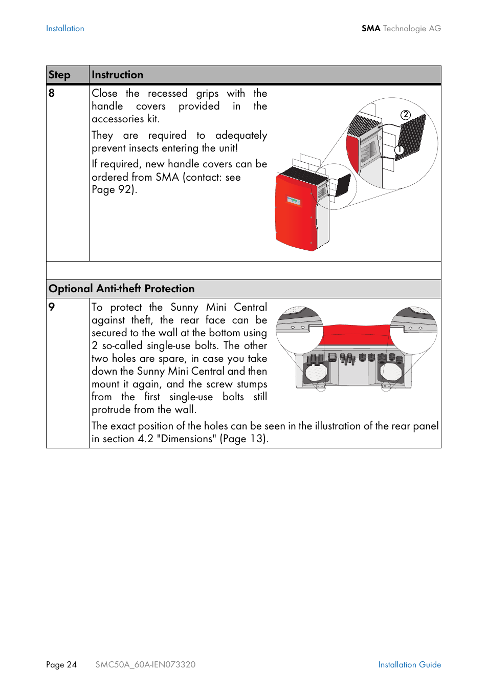 SMC Networks Sunny Mini Central SMC 5000A User Manual | Page 24 / 96