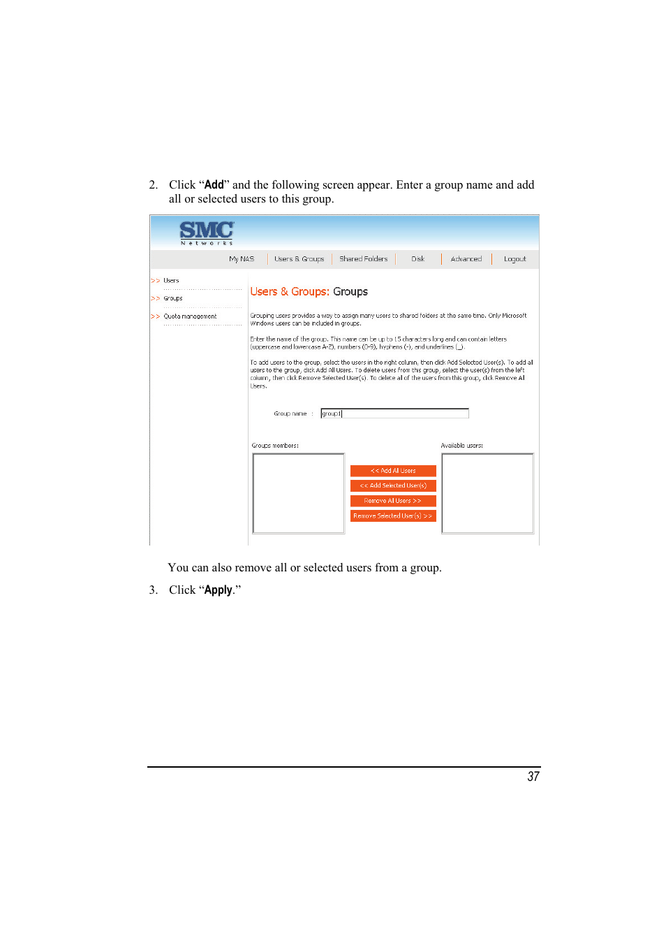SMC Networks SMCNAS24 User Manual | Page 45 / 78