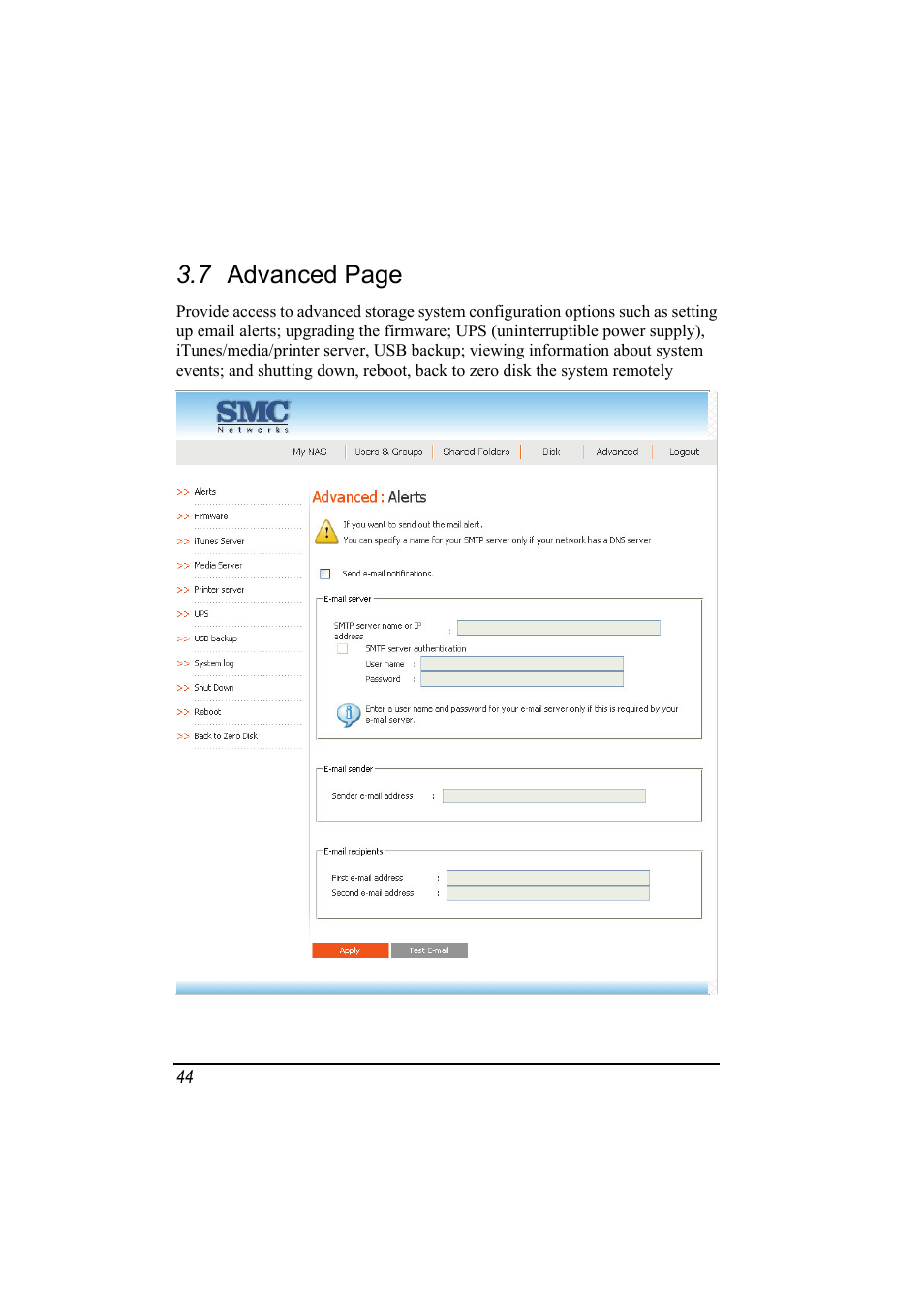 7 advanced page | SMC Networks SMCNAS24 User Manual | Page 52 / 78