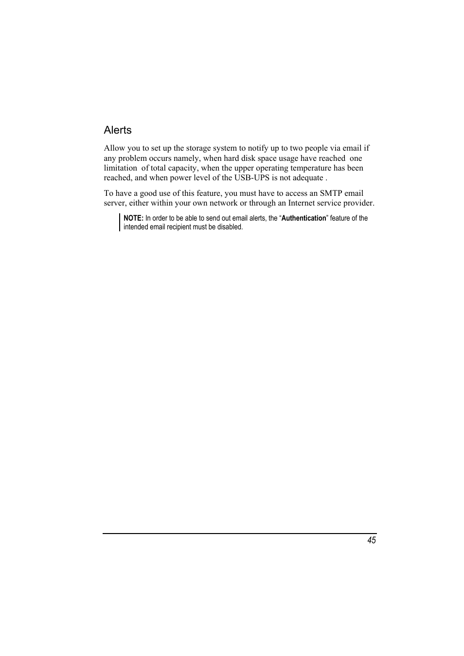Alerts | SMC Networks SMCNAS24 User Manual | Page 53 / 78