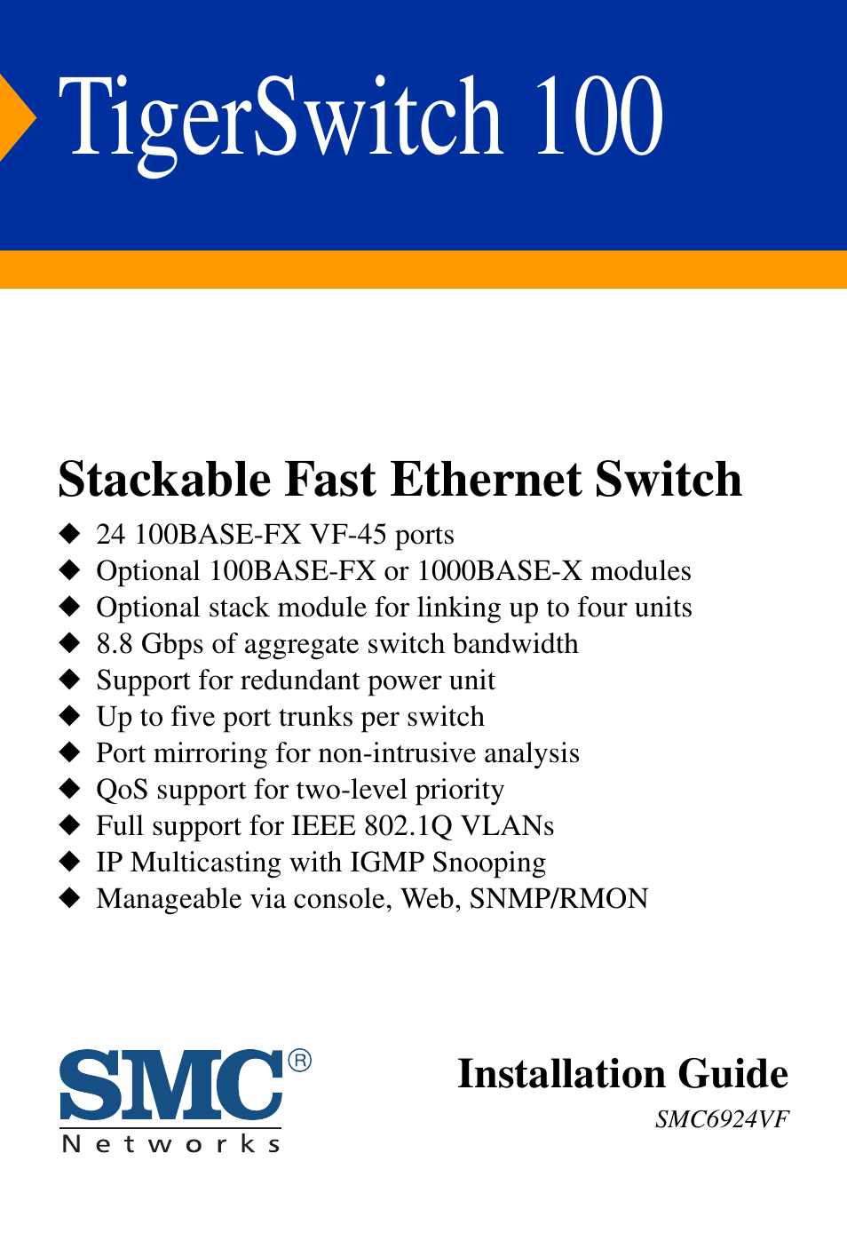 SMC Networks 100 User Manual | 90 pages