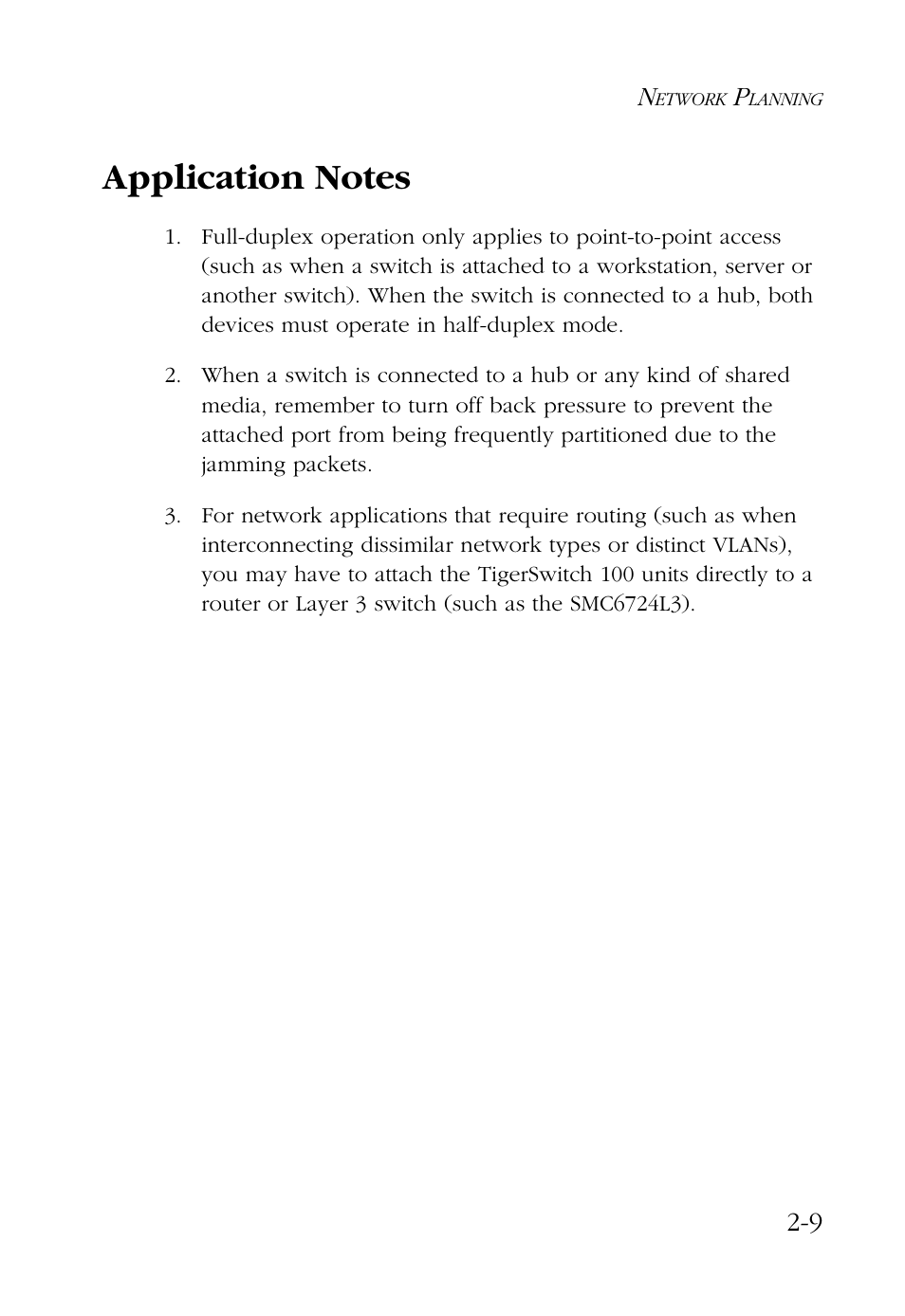 Application notes, Application notes -9 | SMC Networks 100 User Manual | Page 37 / 90