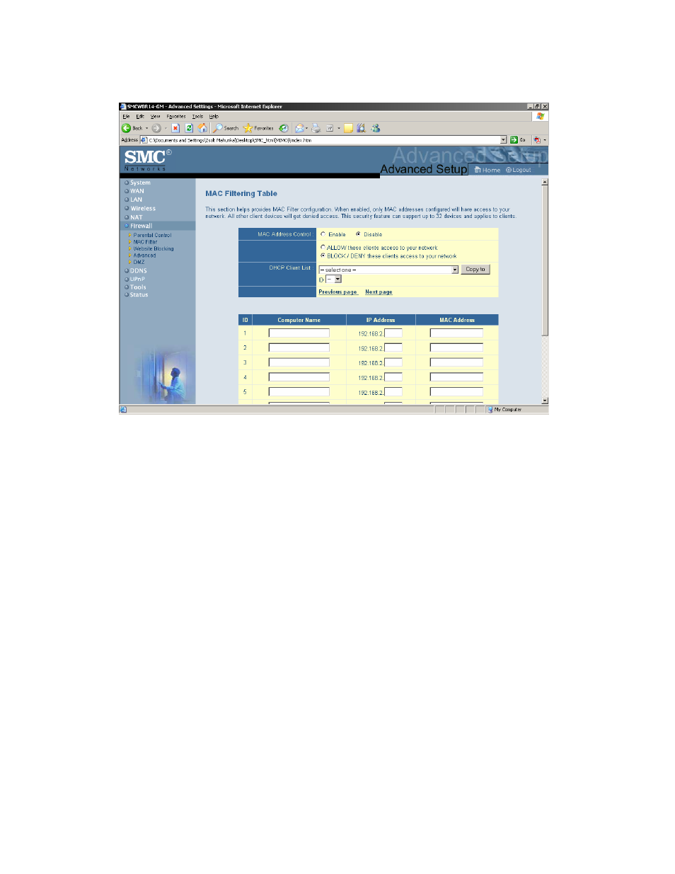 SMC Networks SMCWBR 14-GM User Manual | Page 32 / 69