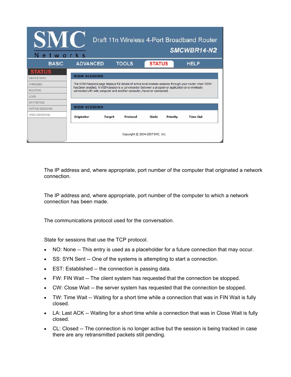 SMC Networks BARRICADE SMCWBR14-N2 User Manual | Page 84 / 103