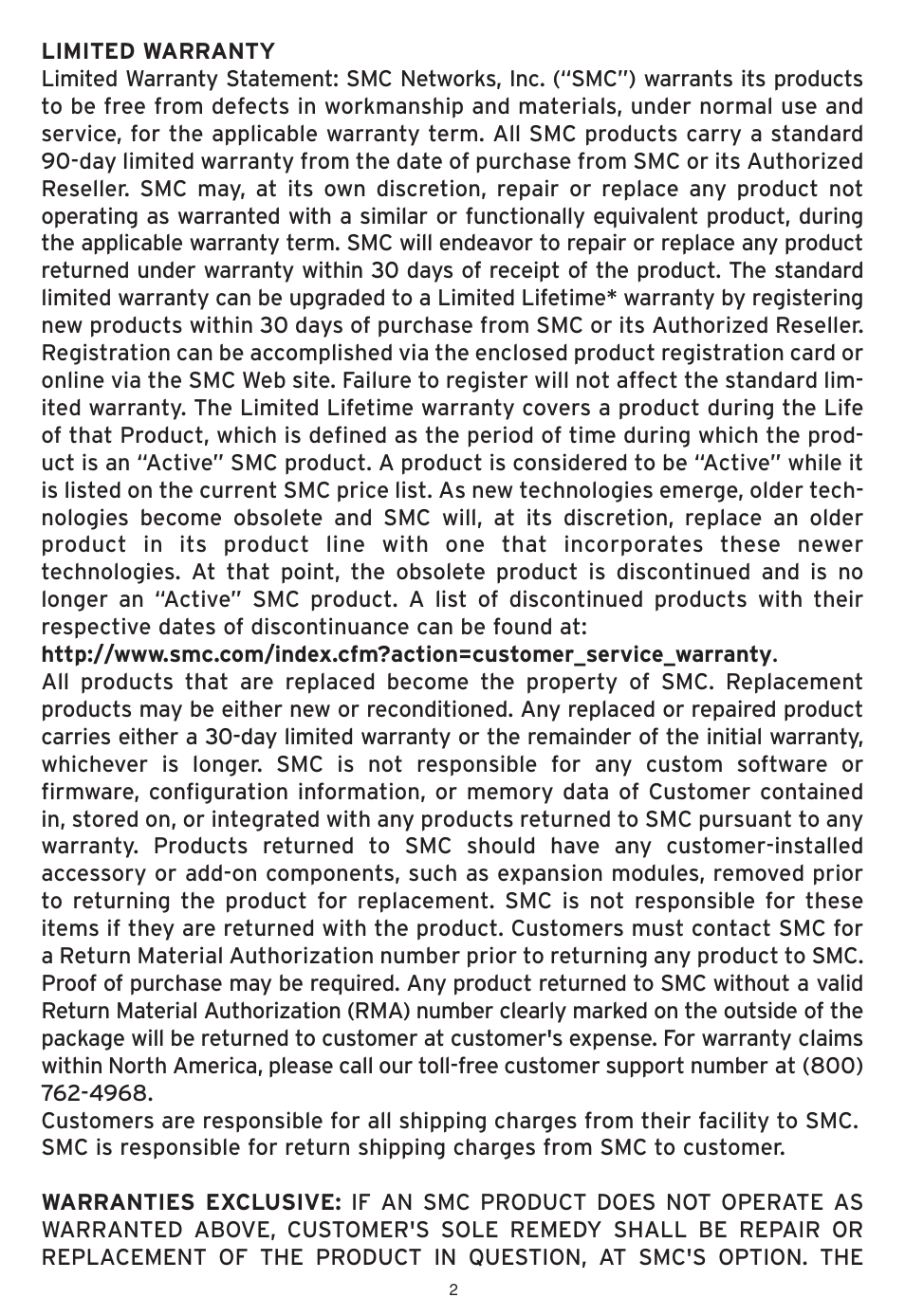 SMC Networks SMCWHS-POS User Manual | Page 3 / 18