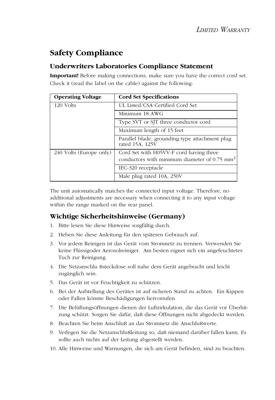 Safety compliance | SMC Networks Barricade SMC7004AWBR User Manual | Page 9 / 94