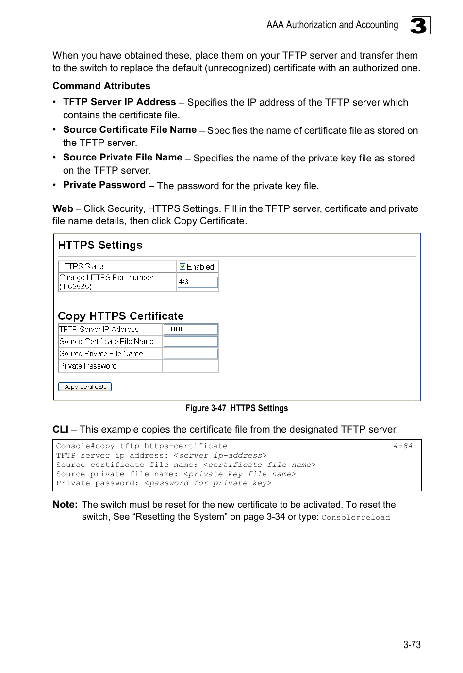 Figure 3-47, Https settings | SMC Networks SMC Tiger 10/100 SMC6128PL2 User Manual | Page 125 / 664