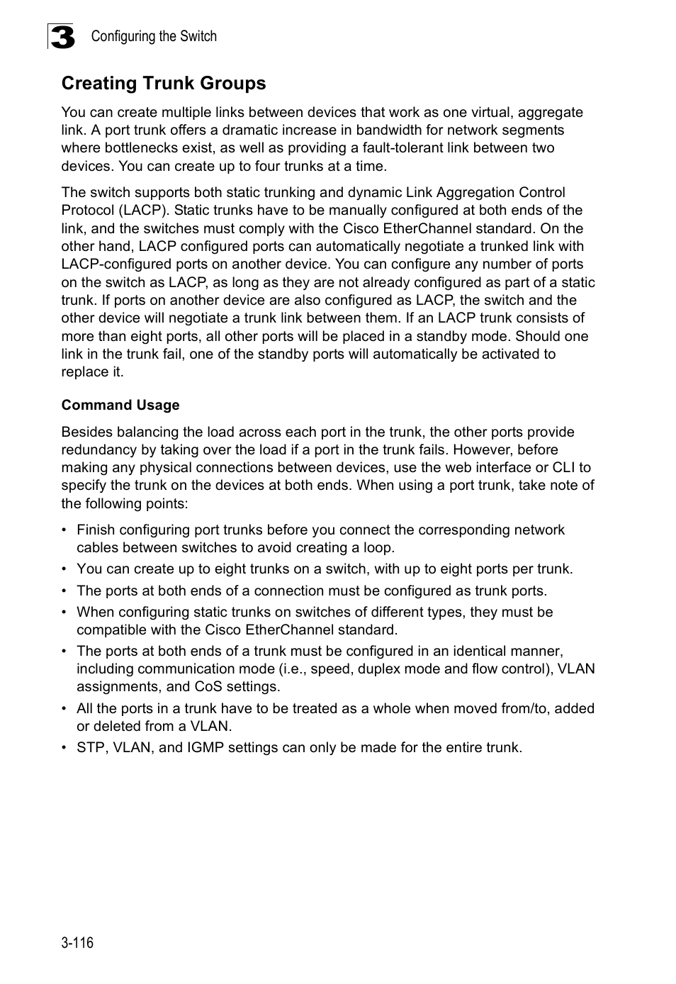Creating trunk groups | SMC Networks SMC Tiger 10/100 SMC6128PL2 User Manual | Page 168 / 664