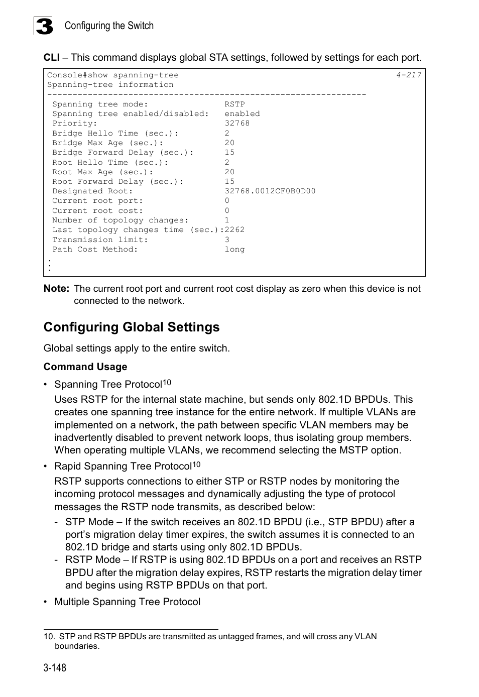 Configuring global settings | SMC Networks SMC Tiger 10/100 SMC6128PL2 User Manual | Page 200 / 664