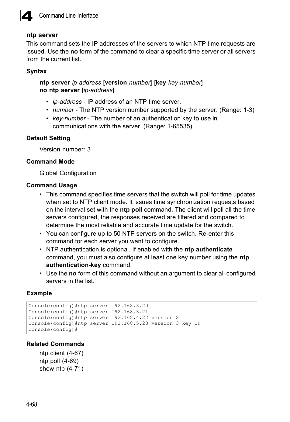 Ntp server | SMC Networks SMC Tiger 10/100 SMC6128PL2 User Manual | Page 376 / 664