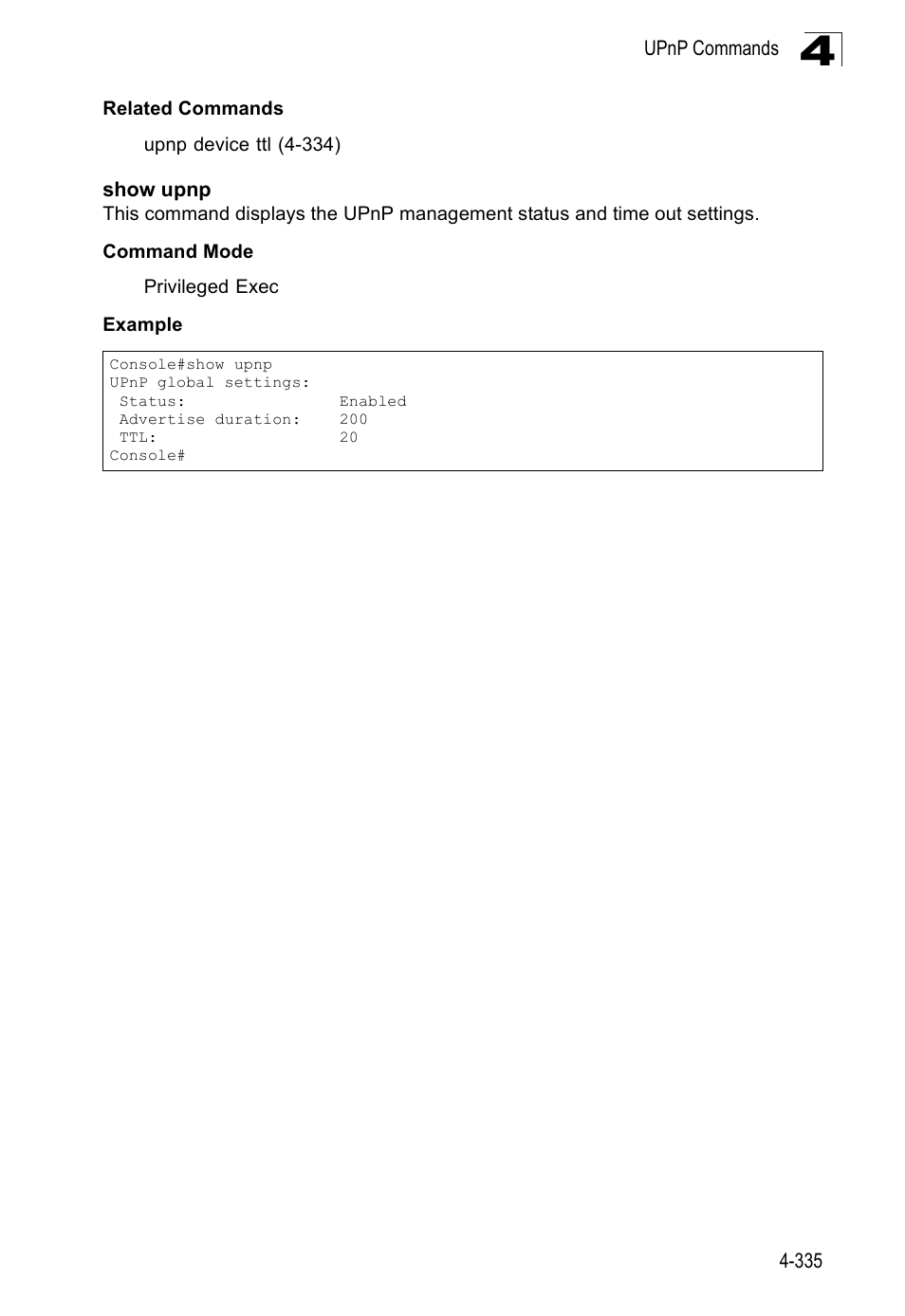 Show upnp | SMC Networks SMC Tiger 10/100 SMC6128PL2 User Manual | Page 643 / 664