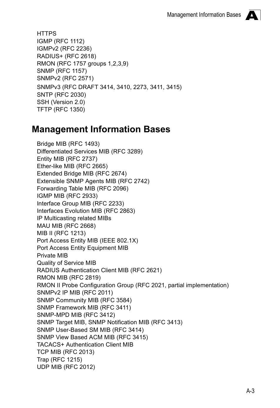 Management information bases | SMC Networks SMC Tiger 10/100 SMC6128PL2 User Manual | Page 647 / 664