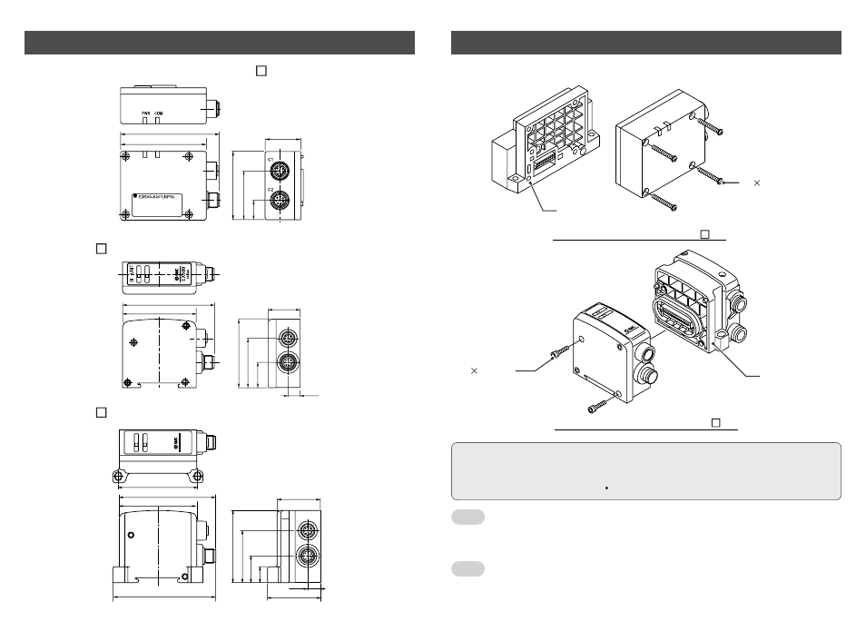 Mounting/wiring, Dimensions ( unit : mm ) | SMC Networks EtherNet/IP EX500-GEN1 User Manual | Page 13 / 23